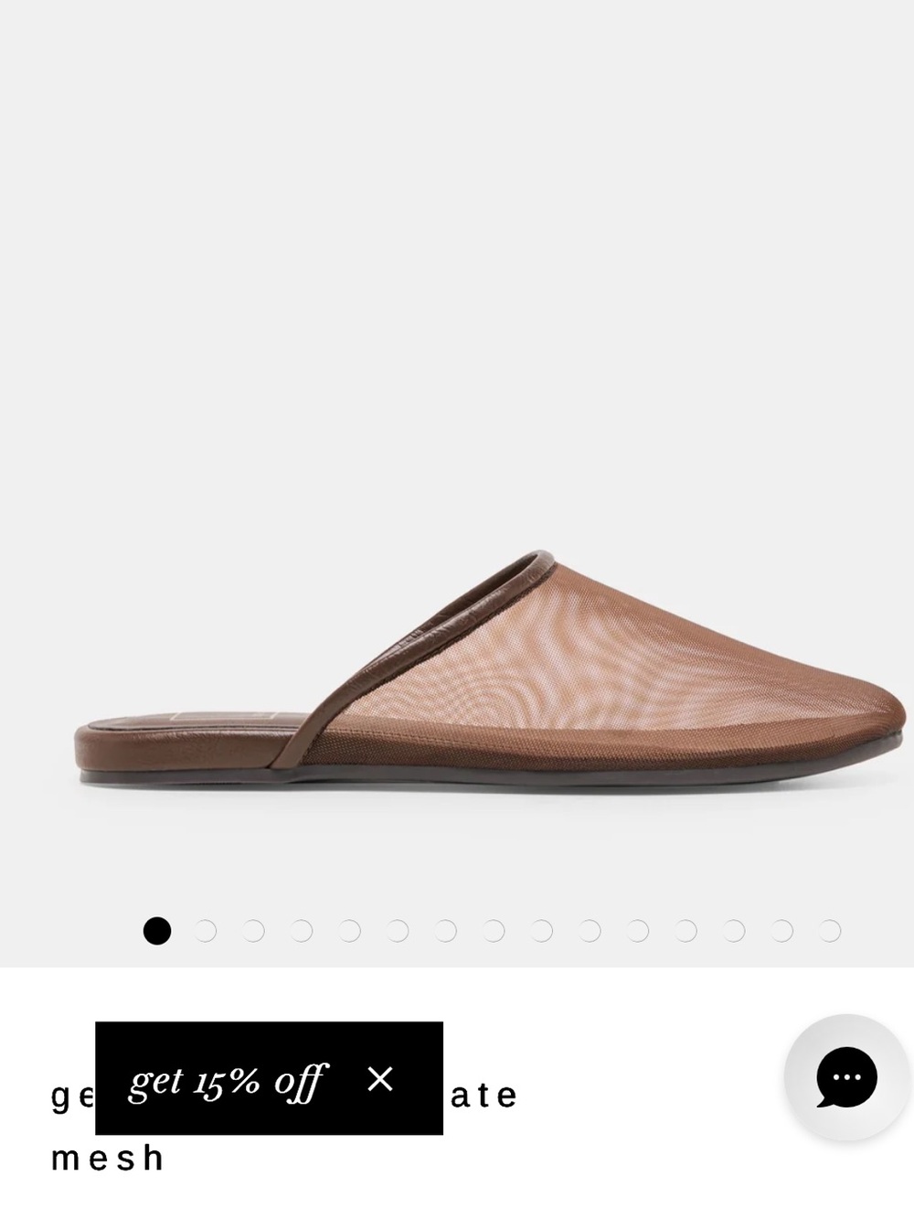 Dolce Vita Geni Chocolate Mesh Flats / Mules – Size 7 – NWT